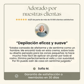 Crema Depilatoria Facial Nuvelia + Sérum Calmante Gratis